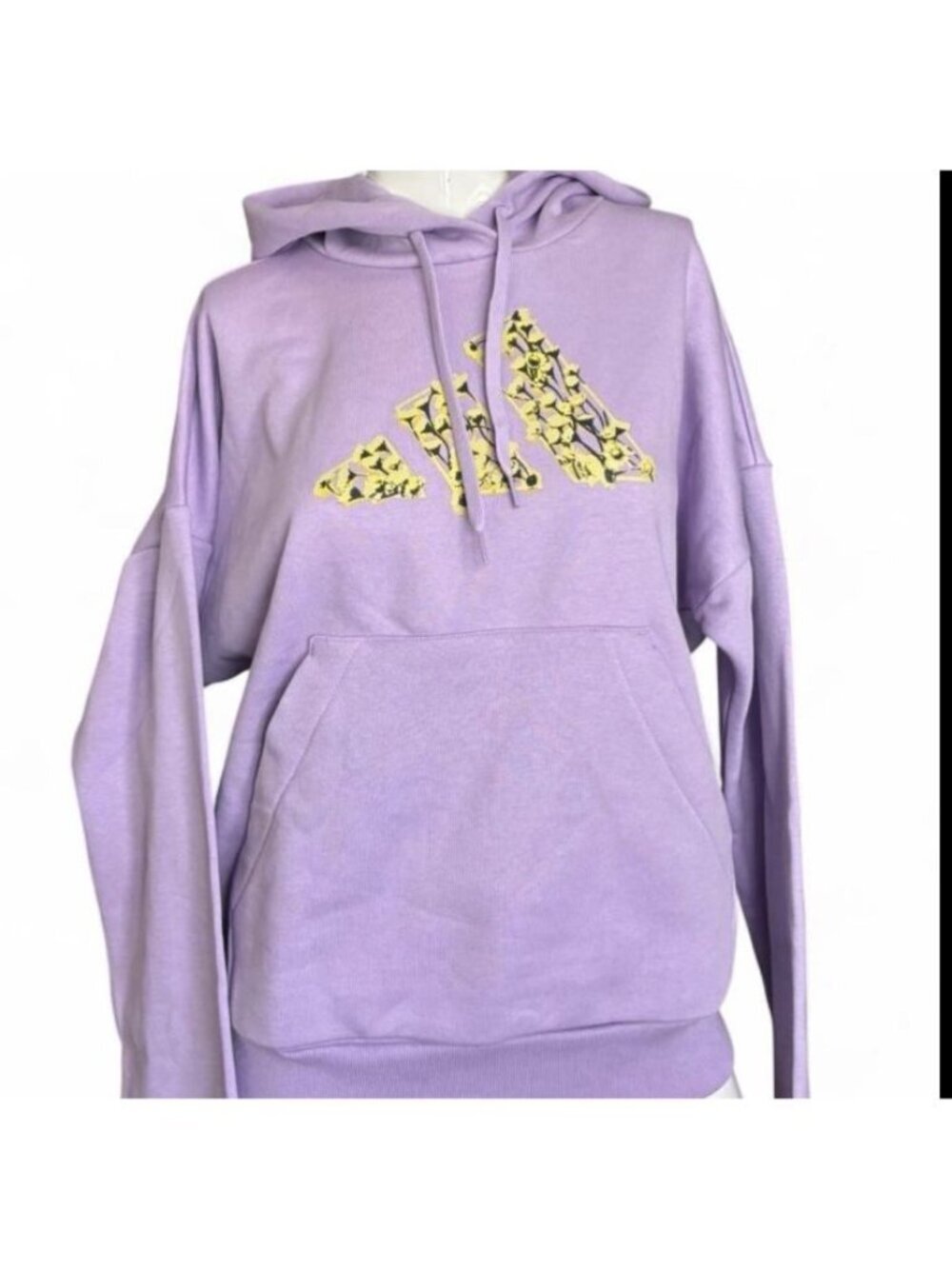 Adidas Size XL Women’s Floral Powder Plum Fleece Active Hoodie, New With Tags